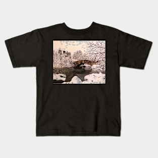 Snow in Central Park Kids T-Shirt